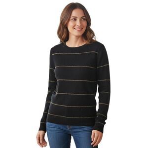 MICHAEL KORS BLACK GOLD CHAIN EMBELLISHED SWEATER SZ.S EUC